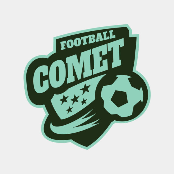 Comet Football logo template Thumbnail