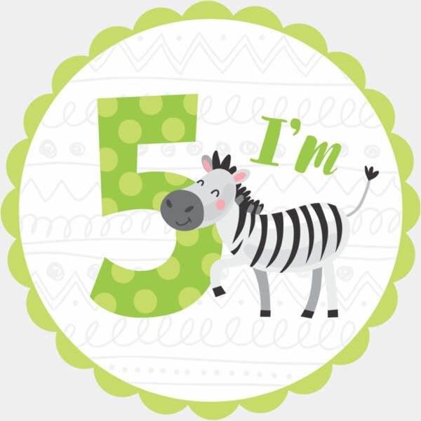 Five Birthday Animal Zebra Number 2 Thumbnail