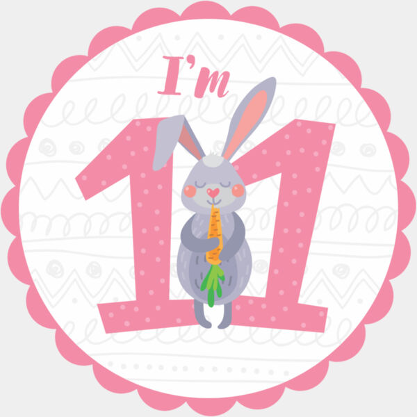 Eleven Birthday Animal Rabbit Number 1 Thumbnail