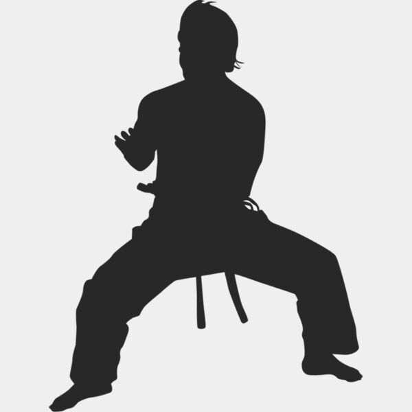 Martial Arts Fighter Silhouette 4 Thumbnail