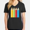Ladies Core Cotton V-Neck Tee Thumbnail